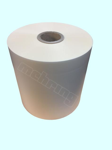 Polylein OPP, Folie mit Leinenstruktur, 47 mic. 320 mm x 1000 m, Kern 77 mm