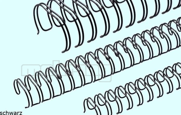 RENZ Drahtringe A4, Teilung 3:1 = 34 Schlaufen 5,5 mm schwarz 